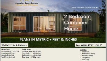 1 Bedroom Container House Plan