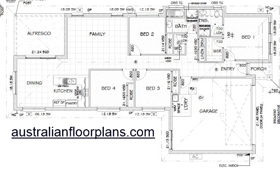 4 Bed Narrow Lot Home Plan:185SB