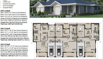 3 unit plans Triplex design
