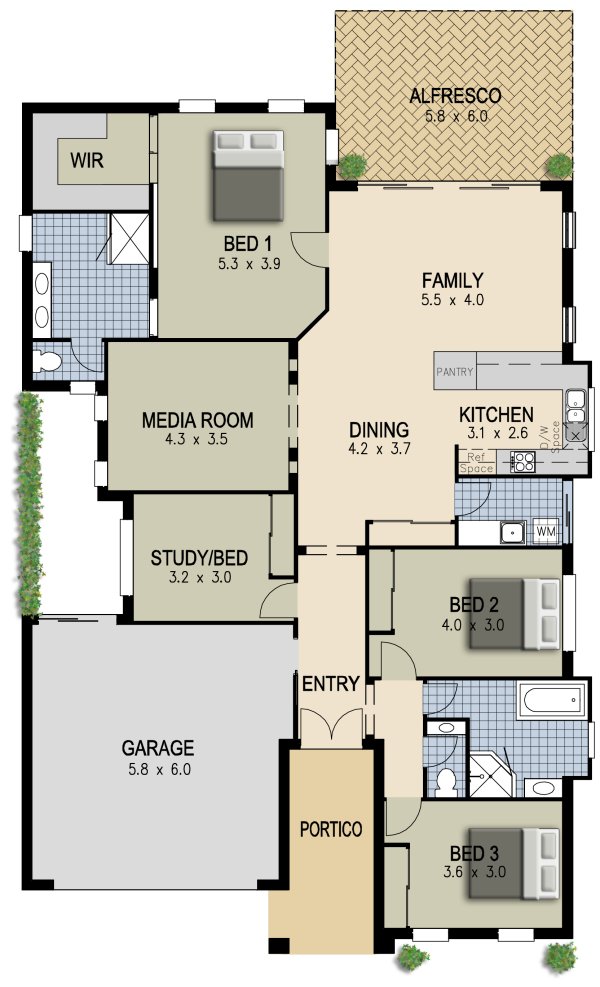 4 bed kithome design