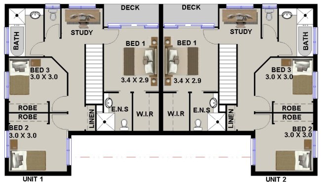 granny flat with office