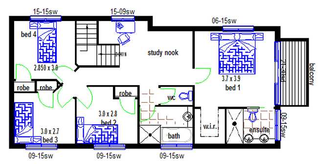 Two Storey 4 Bedroom Small lot design Plan